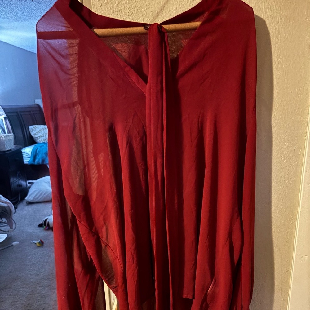 Express Vibrant Red Blouse